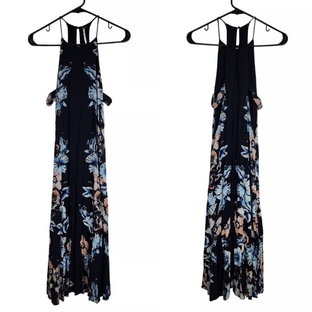 Free People Floral Black Maxi Dress Small - Picture 9 of 13